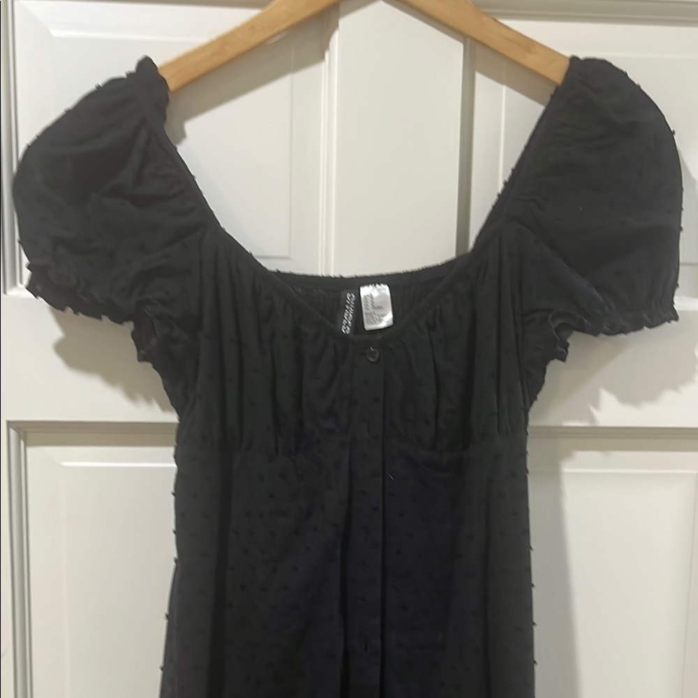 Chic Black Puff Sleeve Dress H&M